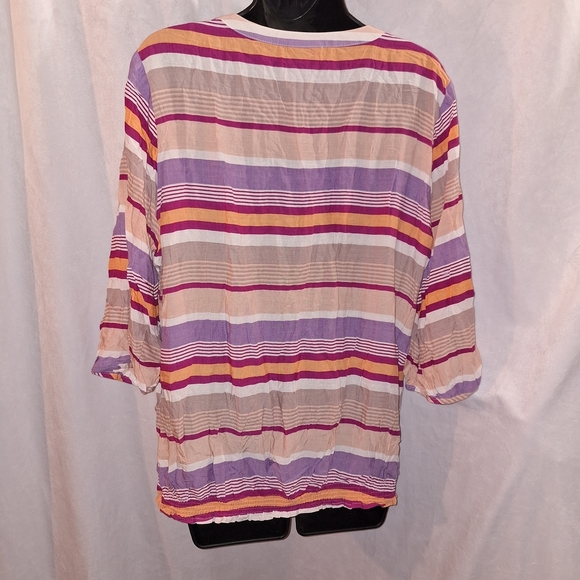 a.n.a Pink and Purple Boxy Tunic Top - Picture 5 of 7